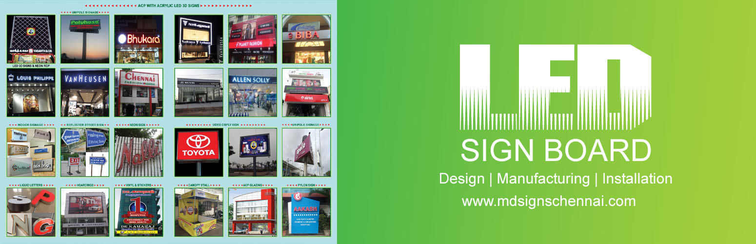MD Signs Sign Board Manufactures in Chennai, Tamil Nadu, India