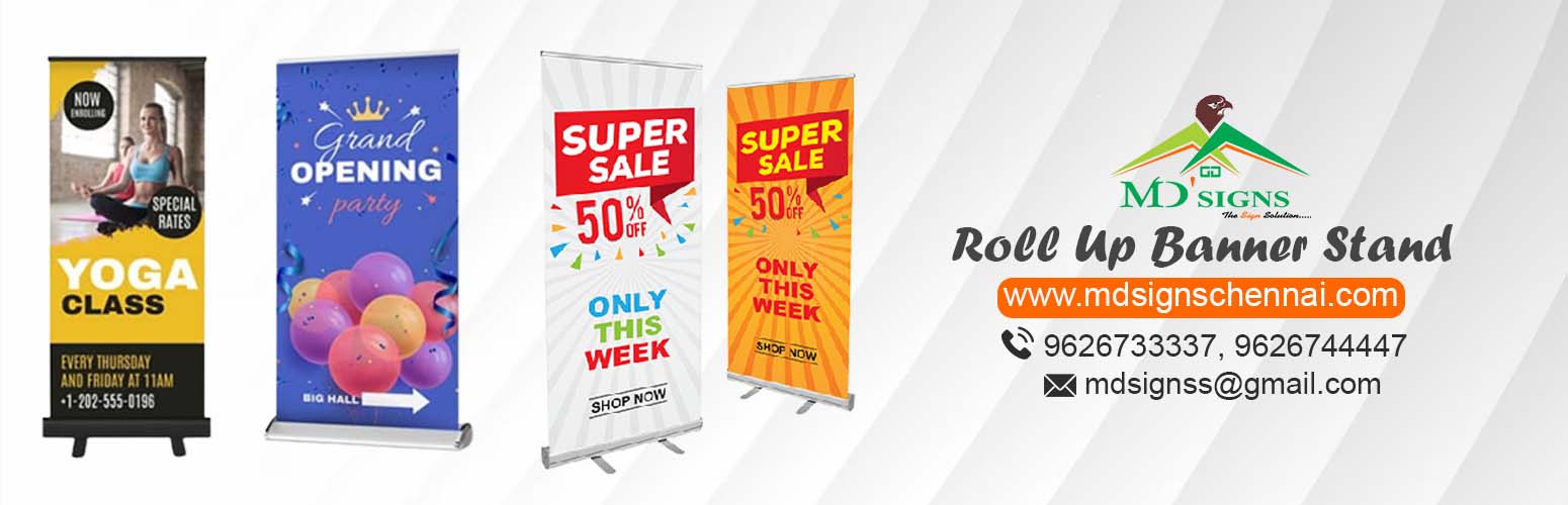 roll up banner stand Manufactures in Chennai, Tamil Nadu, India